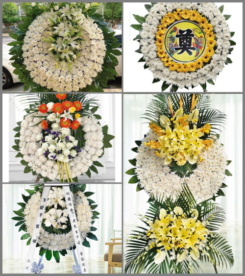 山东青岛莱西市龙水街道龙湾庄一村花圈速递